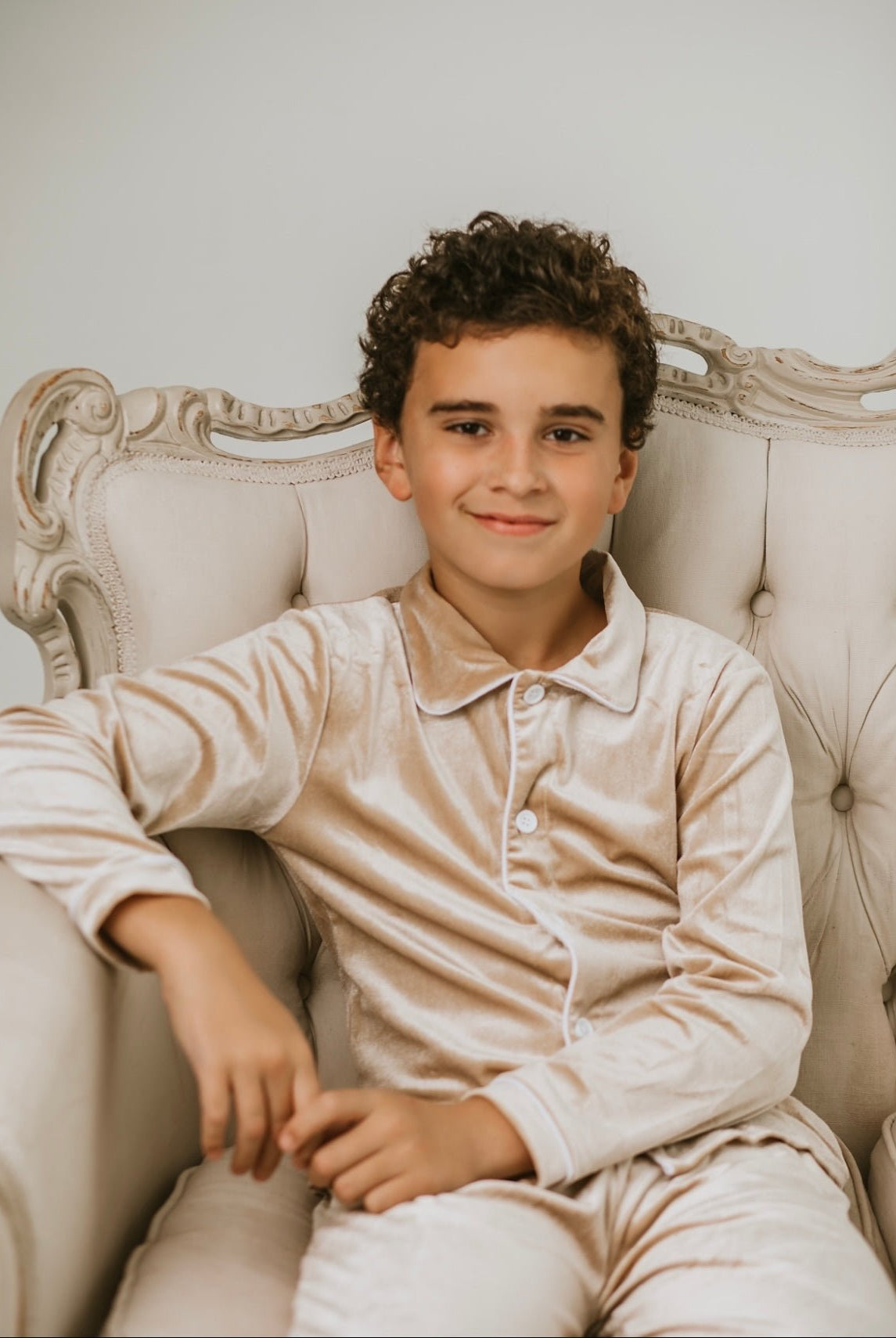 Boys Luxury Gold Velvet Pyjamas - Pretty personal gifting