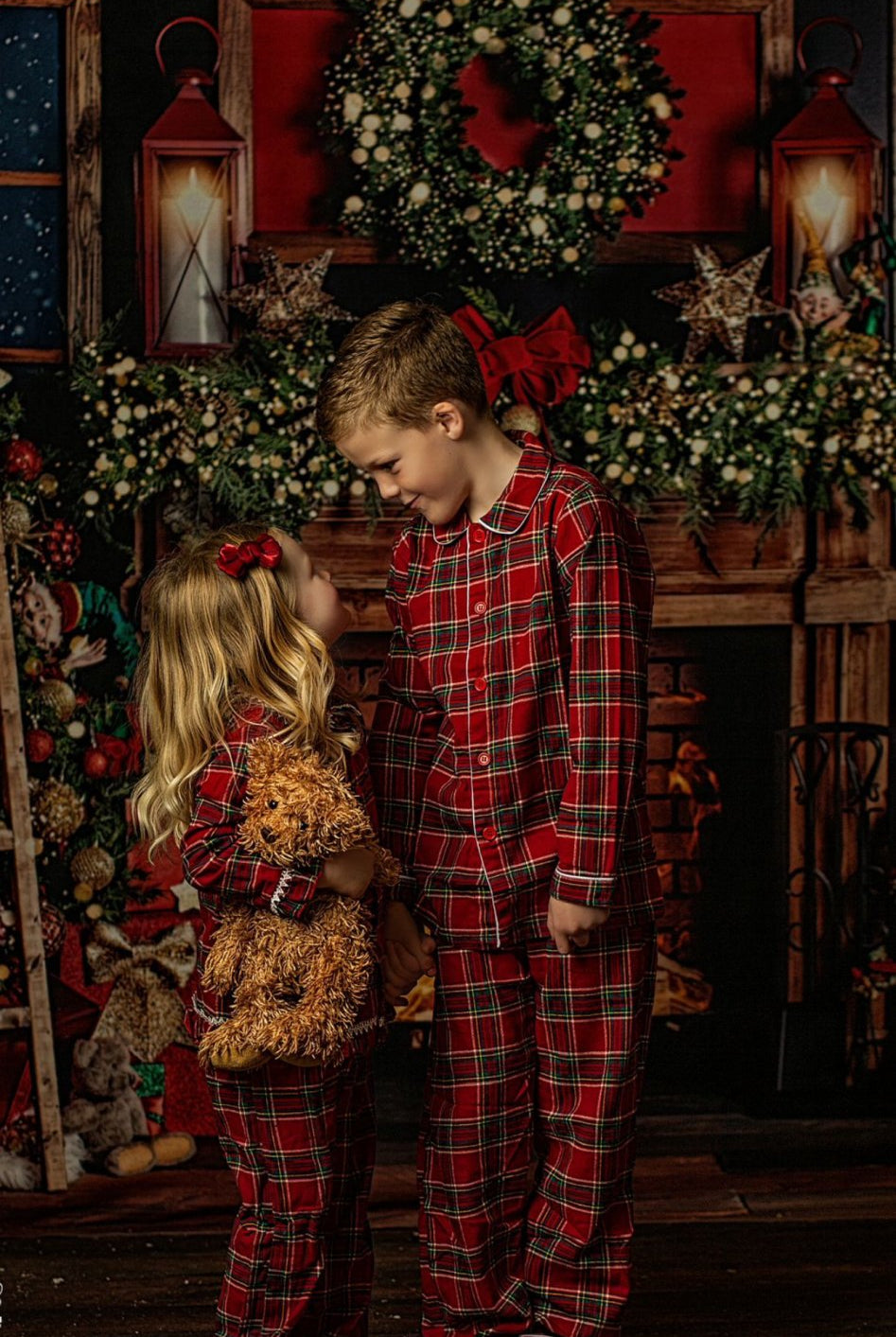 Boys Traditional Red Tartan Pyjamas - Pretty personal gifting