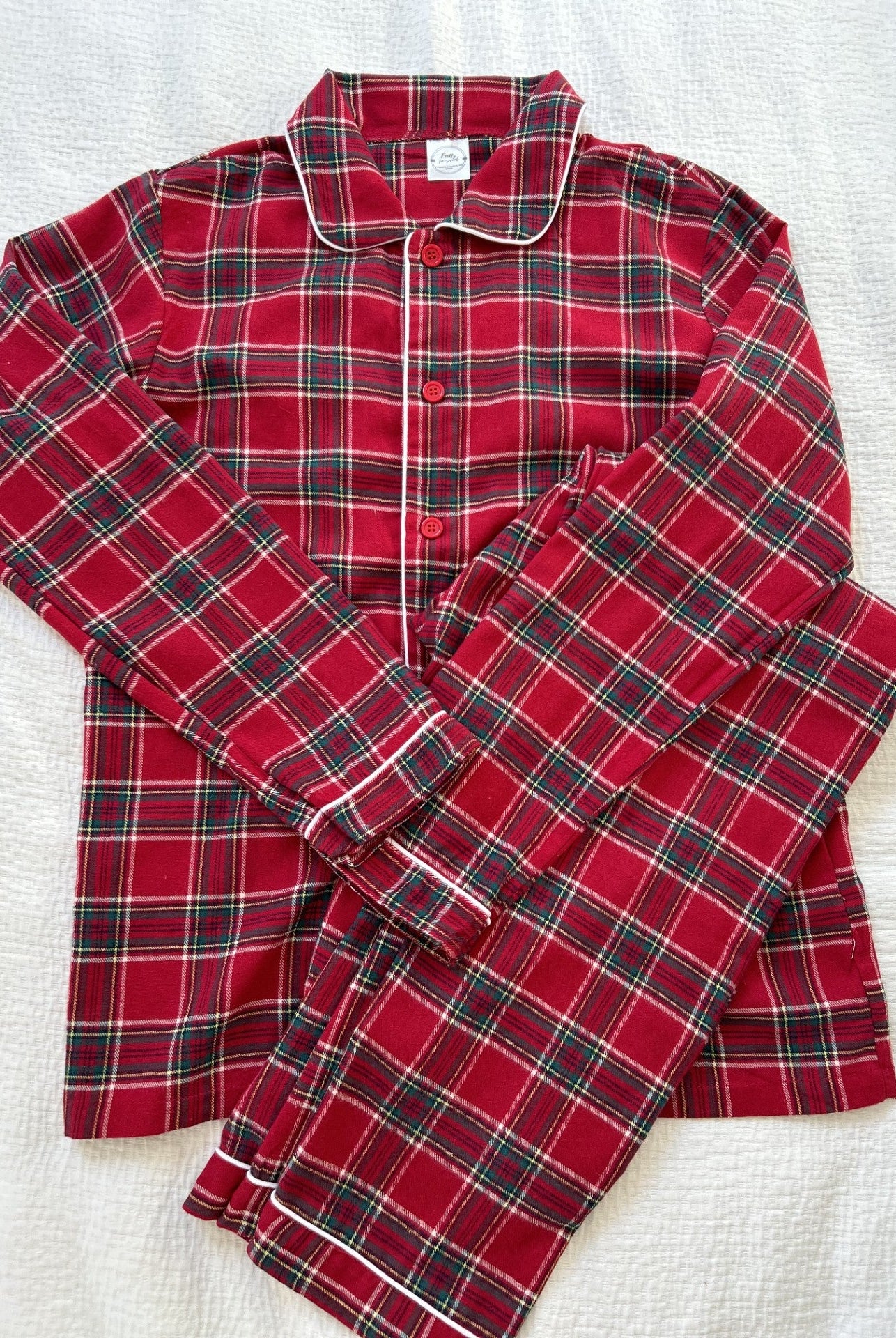 Men's Traditional Red Tartan Pyjamas - Pretty personal gifting