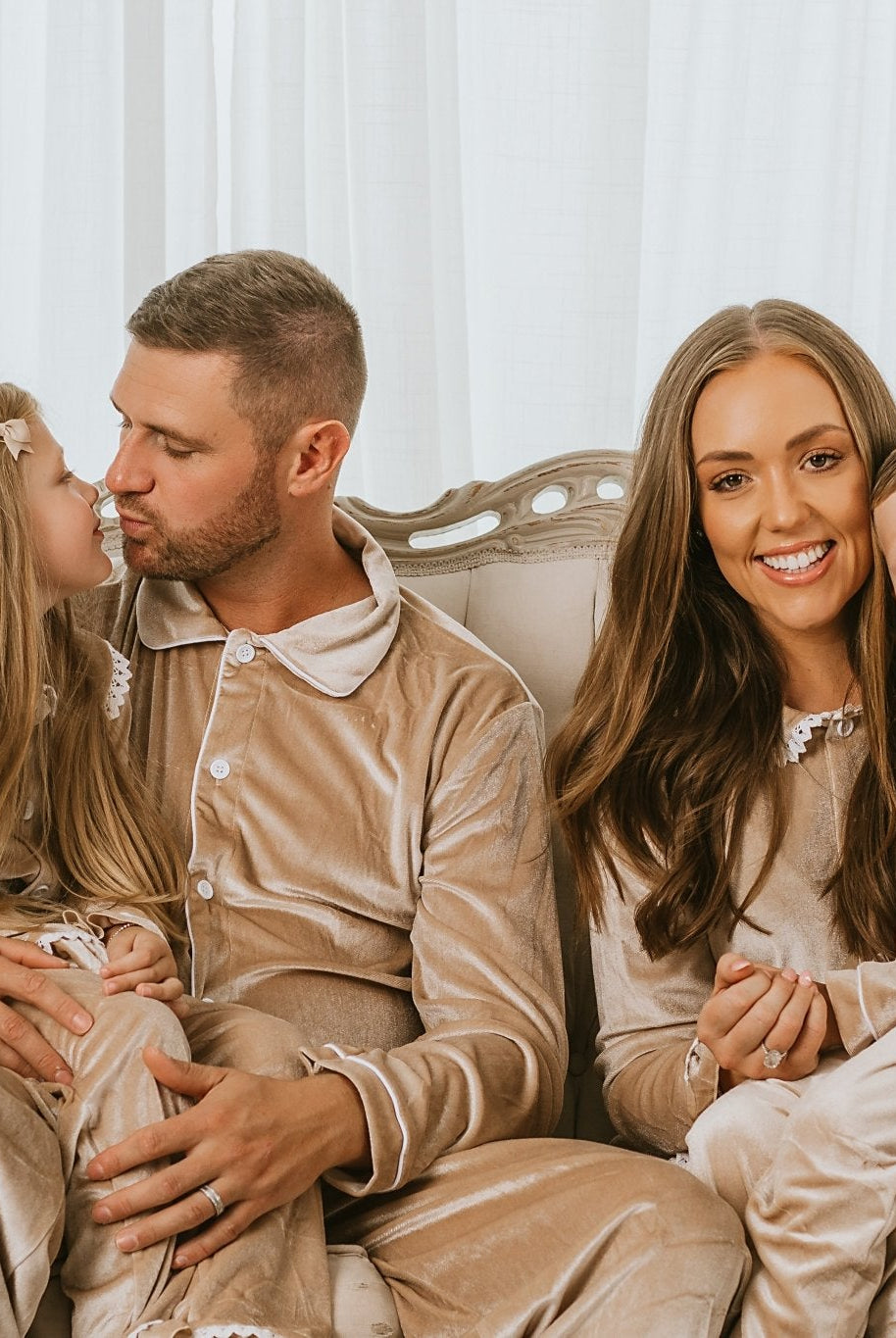 Women's Luxury Gold Velvet Frill Pyjamas - Pretty personal gifting