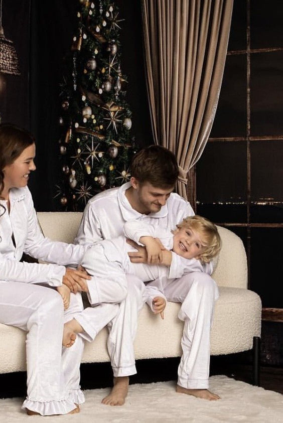 Women's Luxury White Velvet Pyjamas - Pretty personal gifting