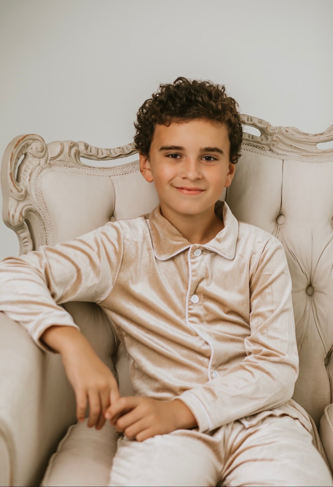 Boys Luxury Gold Velvet Pyjamas - Pretty personal gifting