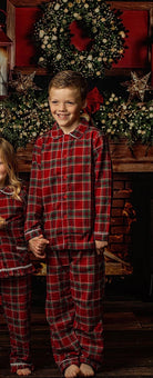 Boys Traditional Red Tartan Pyjamas - Pretty personal gifting