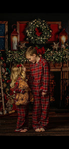 Boys Traditional Red Tartan Pyjamas - Pretty personal gifting