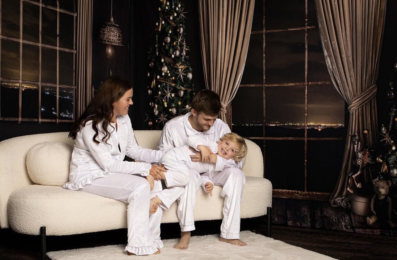 Women's Luxury White Velvet Pyjamas - Pretty personal gifting